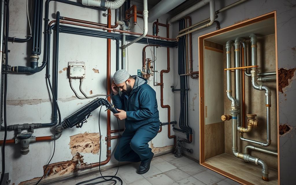 كشف تسربات حي العزيزية المدينة