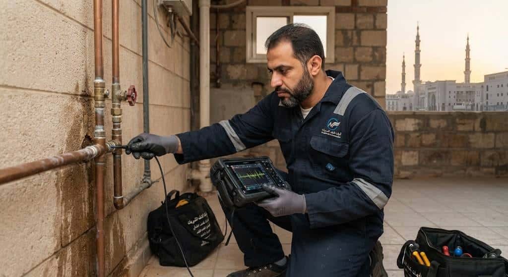كشف تسربات المياه بالمدينة المنورة